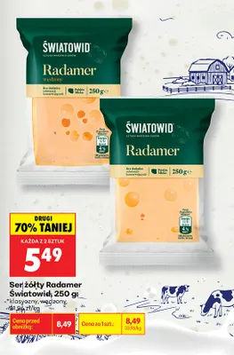Ser Radamer klasyczny w plastrach Światowid promocja w Biedronka
