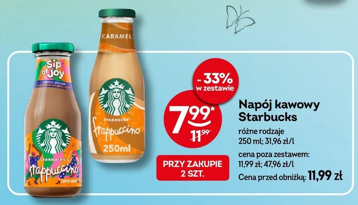 Napój kawowy Starbucks Frappuccino Caramel promocja w Żabka