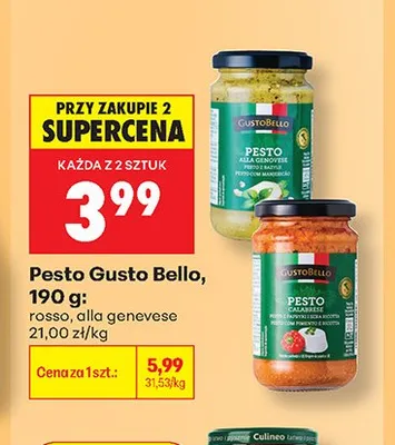 Pesto Gusto Bello Rosso promocja w Biedronka