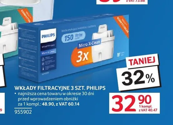 Wkłady filtracyjne PHILIPS 3-pak promocja w Selgros