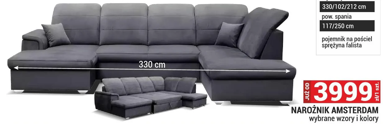 Narożnik Amsterdam promocja w Merkury Market