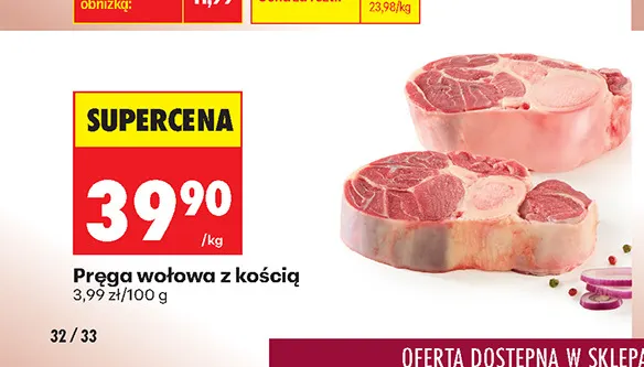 Pręga wołowa z kością promocja w Biedronka