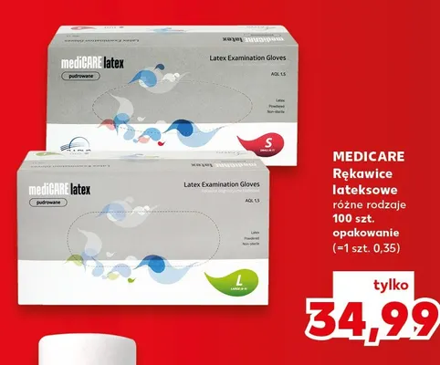 Rękawice lateksowe Medicare promocja w Kaufland