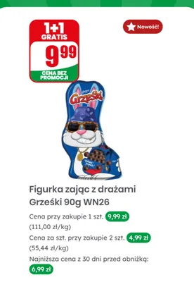 Figurka zając z drażami promocja w Dino