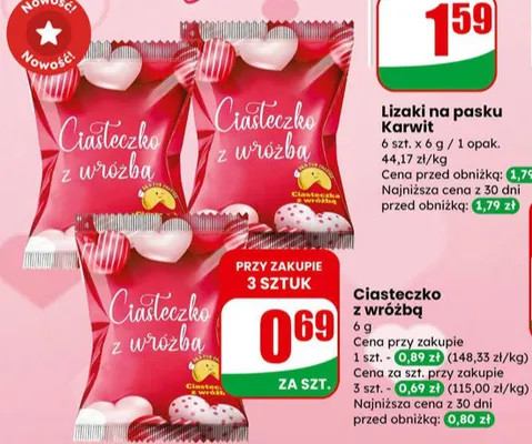 Ciasteczko z wróżbą promocja w Dino