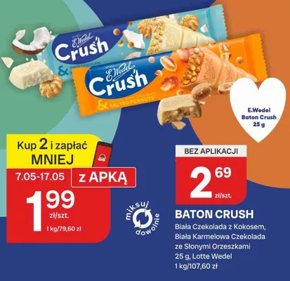 Baton Crush Biała Czekolada z Kokosem E.Wedel promocja w Chorten