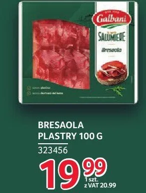 Bresaola Galbani plastry 100 g promocja w Selgros