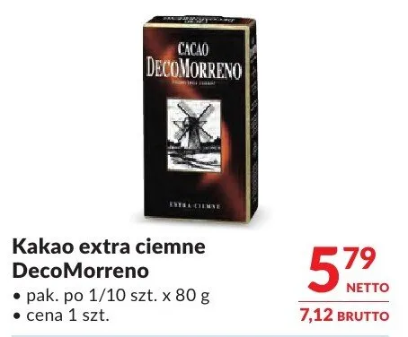 Kakao extra ciemne DecoMorreno promocja w Makro