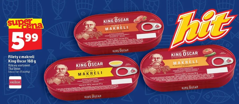 Filety z makreli w sosie pomidorowym z chili King Oscar promocja w TOPAZ