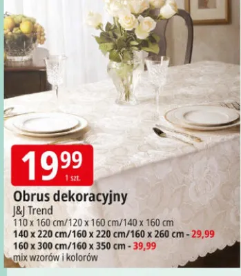 Obrus dekoracyjny promocja w Leclerc
