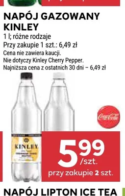 Napój gazowany Kinley promocja w Stokrotka