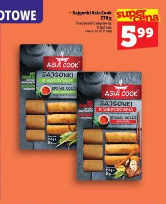 Sajgonki z warzywami Asia Cook promocja w TOPAZ