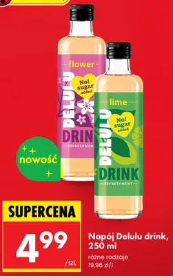 Napój Delulu drink lime promocja w Biedronka