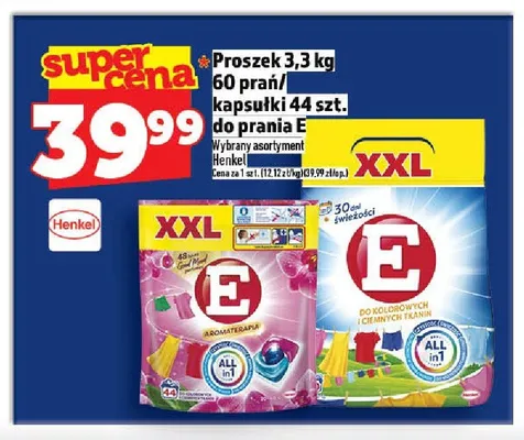 Proszek do prania E promocja w TOPAZ