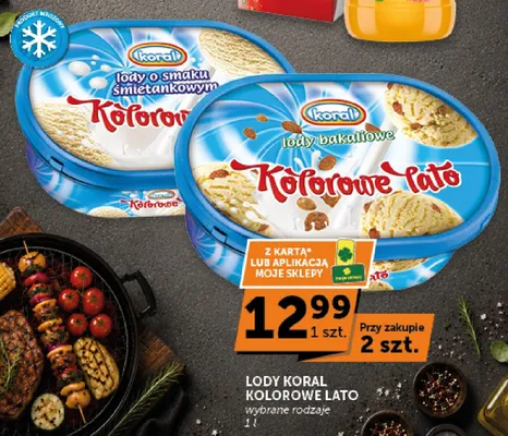 Lody o smaku śmietankowym Koral Kolorowe Lato promocja w Groszek