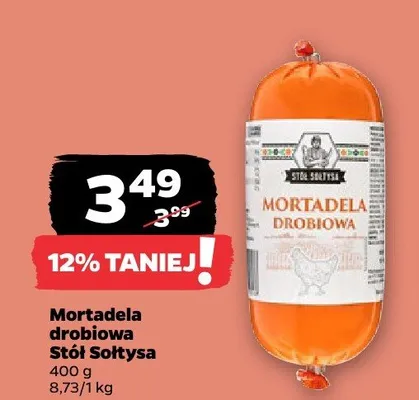 Mortadela drobiowa Stół Sołtysa promocja w Netto