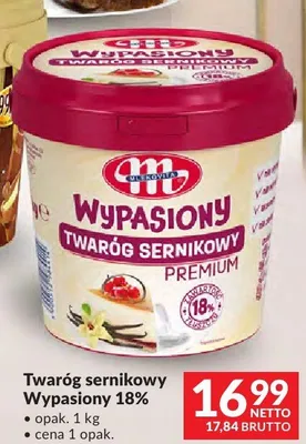 Twaróg sernikowy Wypasiony 18% Mlekovita promocja w Makro