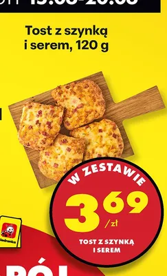 Tost z szynką i serem promocja w Biedronka