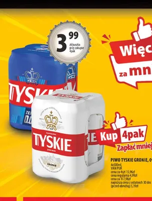 Piwo bezalkoholowe Tyskie 4-pak promocja w Arhelan