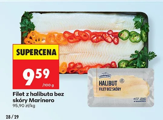 Filet z halibuta bez skóry promocja w Biedronka