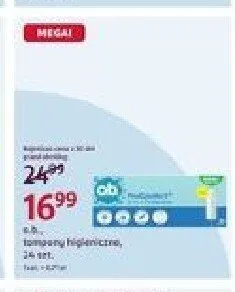 Tampony higieniczne o.b. promocja w Rossmann