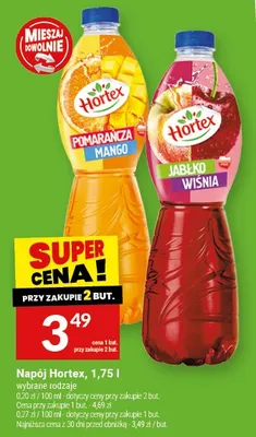 Napój Hortex, różne rodzaje promocja w Twój Market