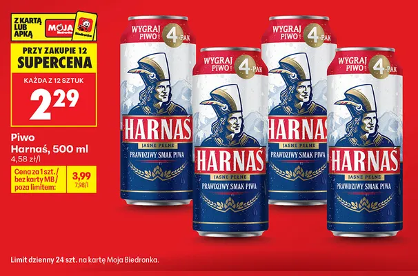 Piwo Harnaś promocja w Biedronka