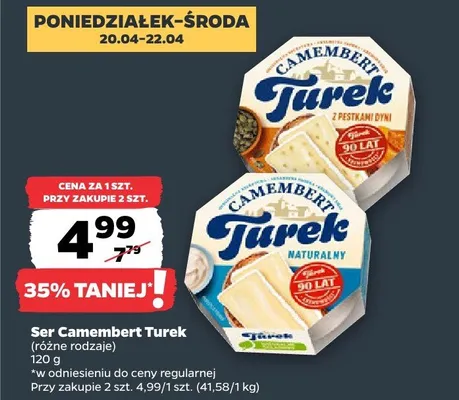 Ser Camembert naturalny promocja w Netto