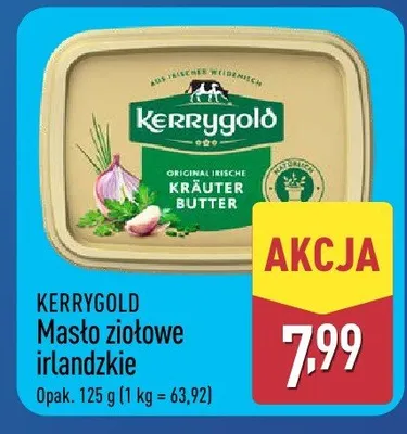 Masło ziołowe irlandzkie Kerrygold promocja w Aldi