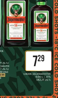 Likier Jägermeister promocja w Dino