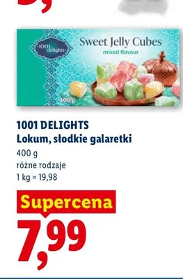 Lokum słodkie galaretki 1001 Delights promocja w Lidl