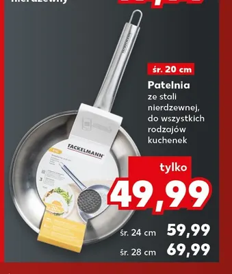 Patelnia ze stali nierdzewnej śr. 28 cm Fackelmann promocja w Kaufland