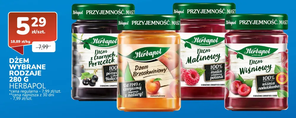 Dżem brzoskwiniowy Herbapol promocja w Społem Praga