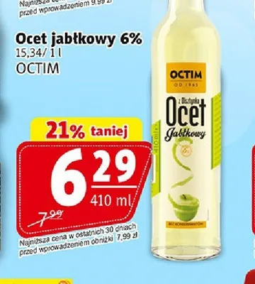 Ocet jabłkowy 6% Octim promocja w Prim Market