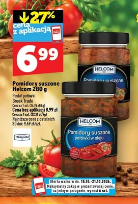 Pomidory suszone Helcom połówki promocja w TOPAZ