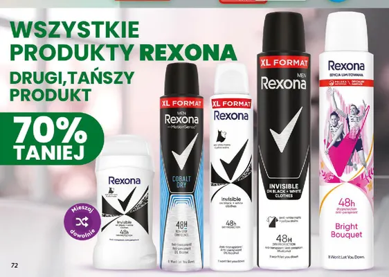 Antyperspirant Rexona Invisible on Black + White Clothes promocja w Dino
