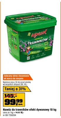 Nawóz do trawników efekt dywanowy 10 kg promocja w OBI