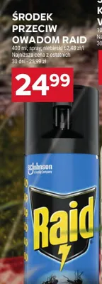 Środek przeciw owadom Raid spray niebieski promocja w Stokrotka