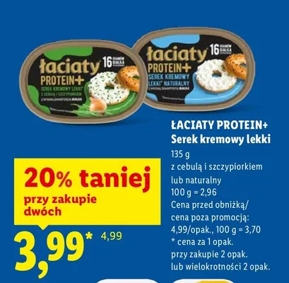 Serek kremowy lekki z cebulą i szczypiorkiem promocja w Lidl