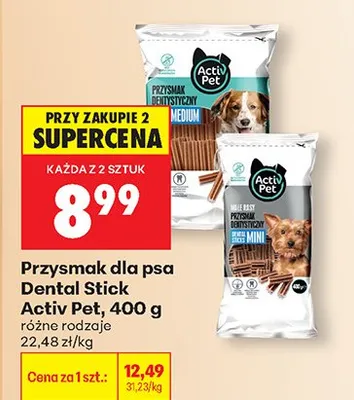 Przysmak dla psa Dental Stick Activ Pet promocja w Biedronka