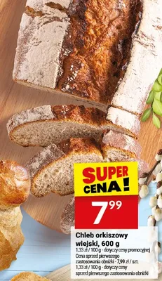 Chleb orkiszowy wiejski promocja w Twój Market