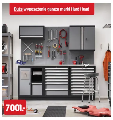 Duże wyposażenie garażu Hard Head promocja w Jula