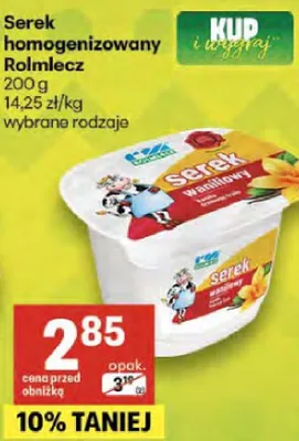 Serek homogenizowany Rolmlecz promocja w Delikatesy Centrum