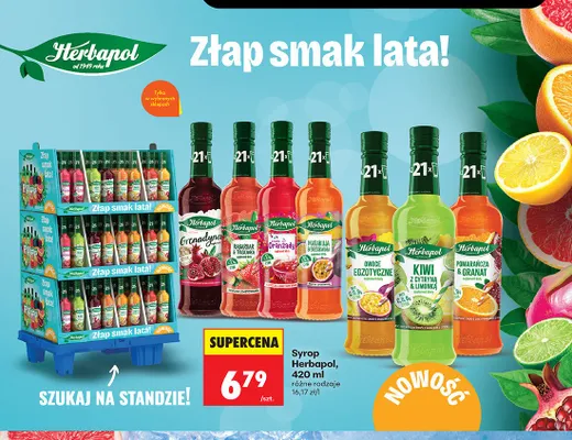Syrop Rabarbar & Truskawka Herbapol promocja w Biedronka