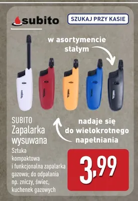 Zapalarka wysuwana Subito promocja w Aldi