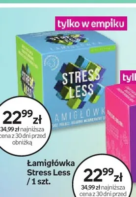 Łamigłówka Stress Less zielona promocja w Empik