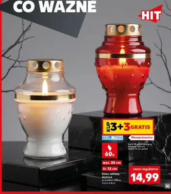Znicz szklany s-274 promocja w Kaufland