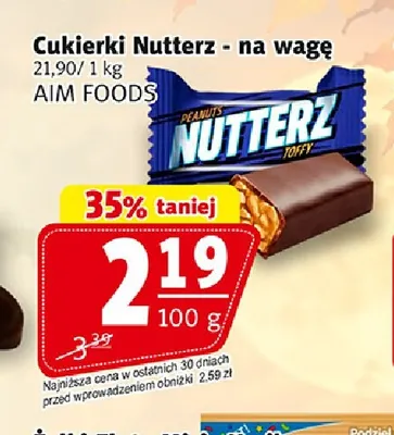 Cukierki Nutterz na wagę AIM Foods promocja w Prim Market