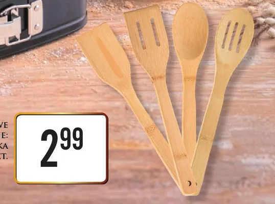 Akcesoria bambusowe 2 rodzaje: łopatka / łyżka Dino promocja w Dino