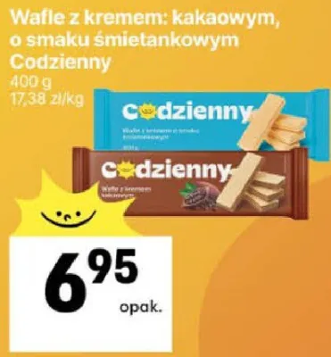 Wafle z kremem: kakaowym, o smaku śmietankowym promocja w Delikatesy Centrum